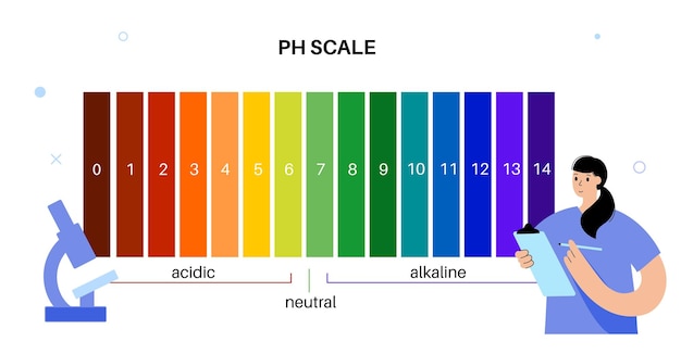 Vector diagrama de escala de ph