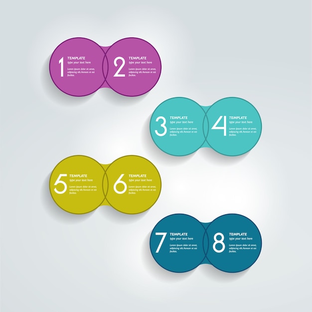 Diagrama de esquema de dos elementos Plantilla de infografía