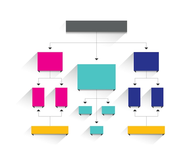 Diagrama de flujo simplemente editable sin texto elemento de infografía