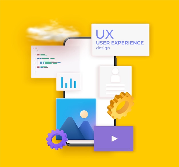 Diagrama de flujo de UX UI. concepto de aplicación móvil