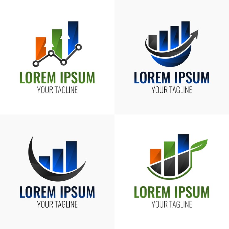 Diagrama de gradiente diagrama conjunto de logotipos