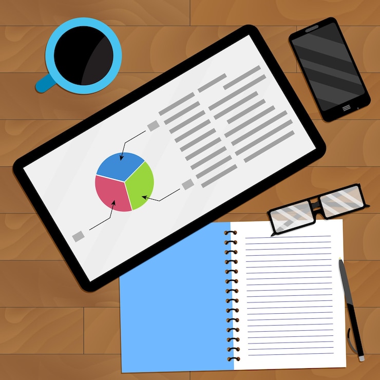 Vector diagrama y gráfico anual de planificación
