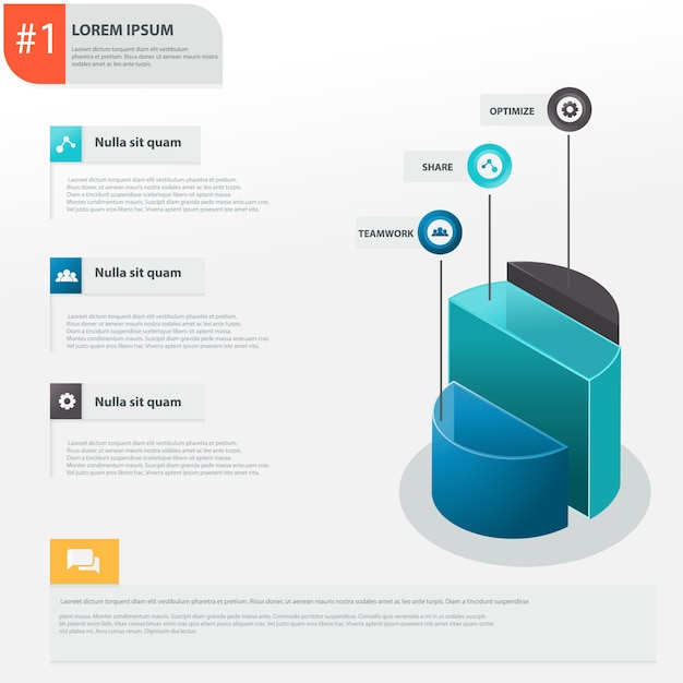 Vector diagrama de infografía vectorial