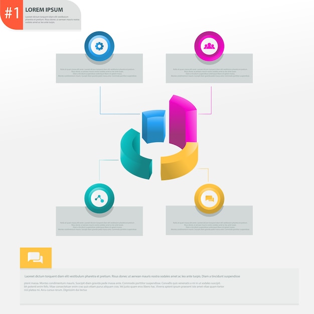 Vector diagrama de infografía vectorial