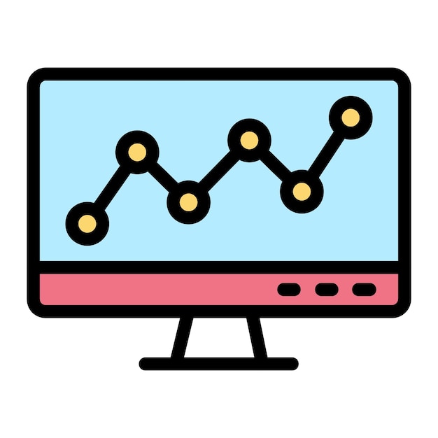 Diagrama de líneas Ilustración del diseño del icono vectorial