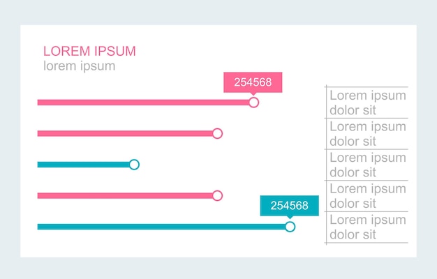 diagrama de opciones de infografía de línea de tiempo