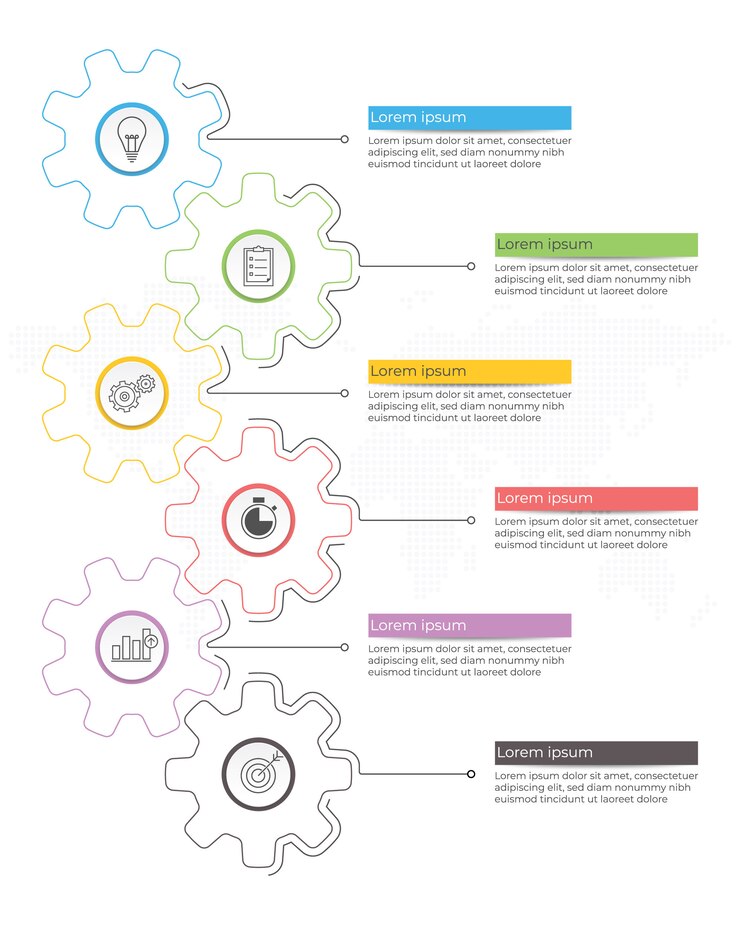 Vector diagrama de plantilla de infografía 5 opciones.