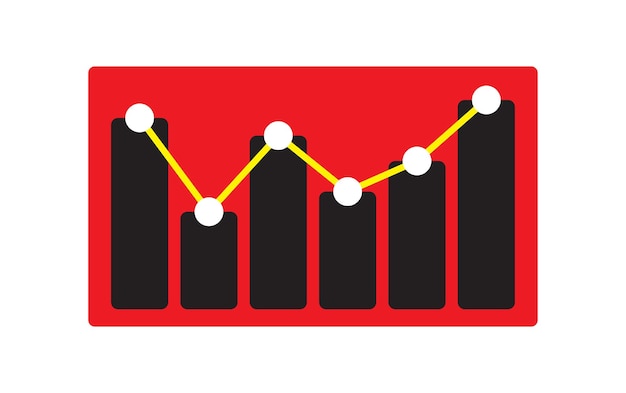 Diagrama sencillo de iconos gráfico de barras ganancias y pérdidas Icono sencillo para sitios web diseño web aplicación móvil