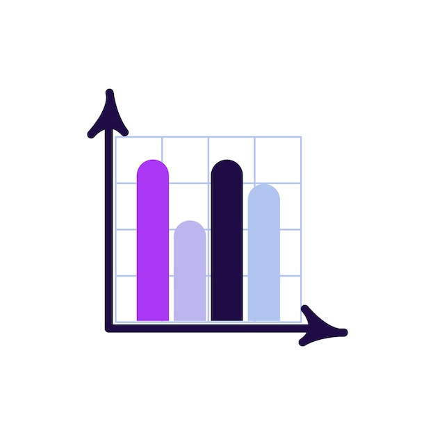 Diagrama vectorial Infografía con tablas y gráficos de colores.