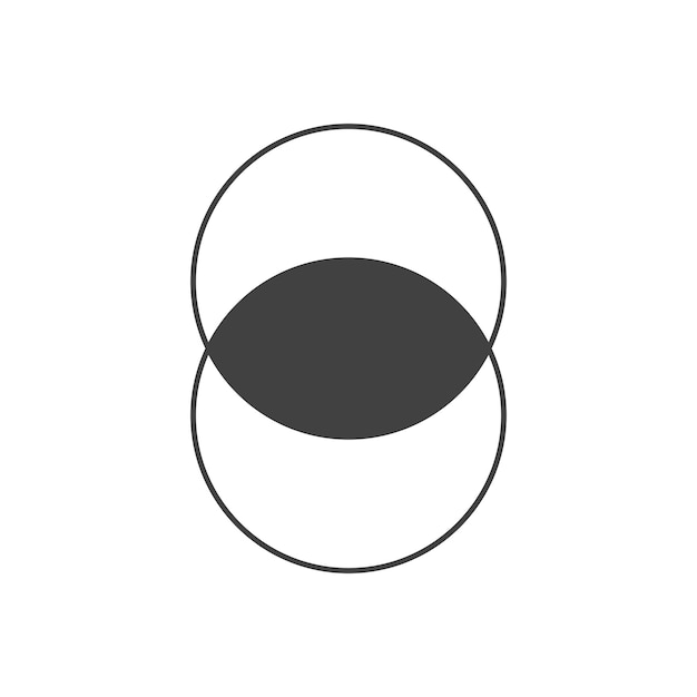 Diagrama de Venn mínimo de dos variables de mezcla