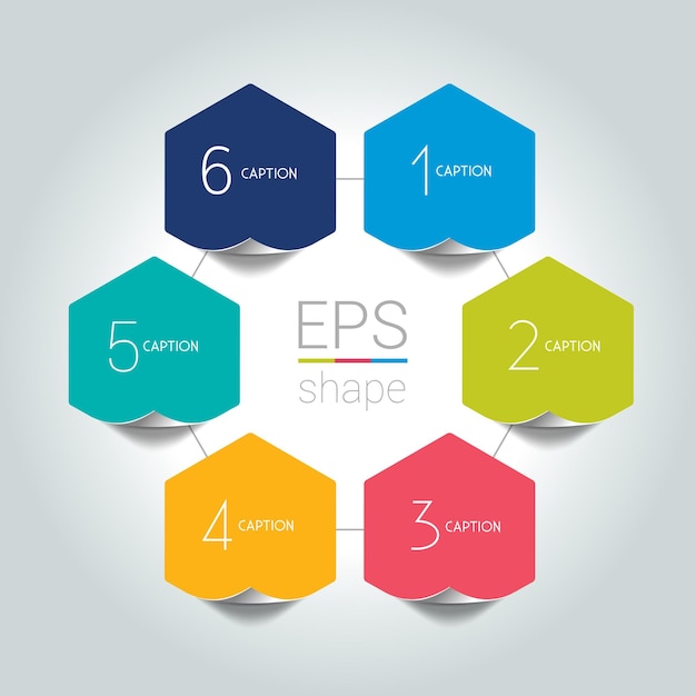 Diagrama de voz conectado a la red Presentaciones hexagonales con cuadro de texto Diseño infográfico de 6 pasos.