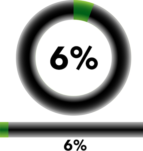 Diagramas de porcentaje de círculo listos para usar para diseño web, interfaz de usuario (ui) o infografía