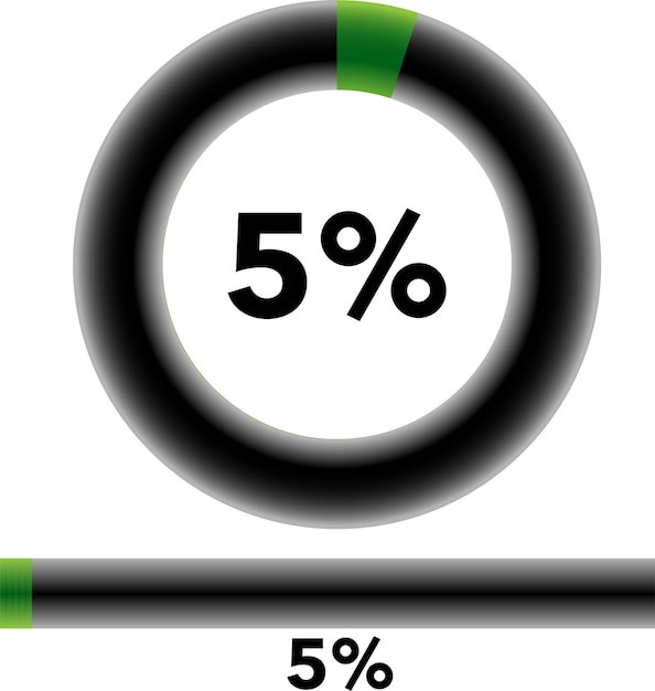 Diagramas de porcentaje de círculo listos para usar para diseño web, interfaz de usuario (UI) o infografía