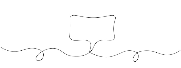Diálogo de burbuja de voz continuo editable ilustración de una sola línea concepto web nube de comunicación