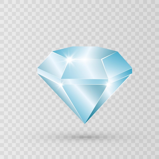 Vector diamante aislado sobre fondo transparente ilustración de vector de concepto