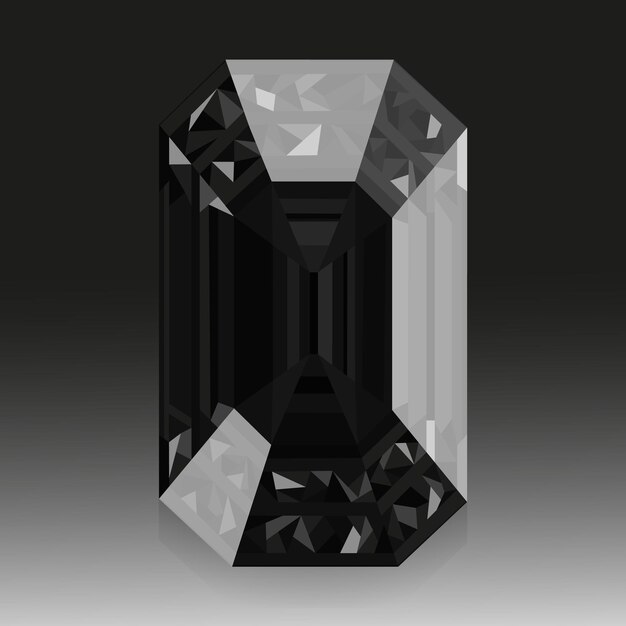 Diamante de corte de esmeralda negra