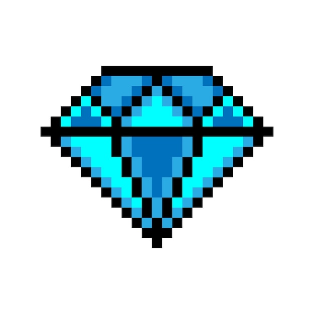 Un diamante en el estilo del pixel art.