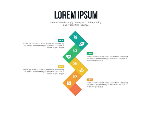 Diapositiva de presentación con infografía de negocios