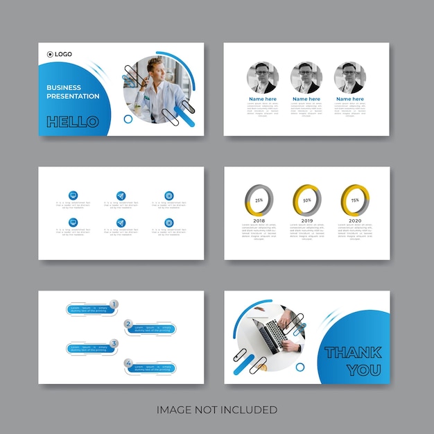 Vector diapositivas de presentación de negocios diapositiva corporativa y plantilla de presentación de powerpoint de proyecto