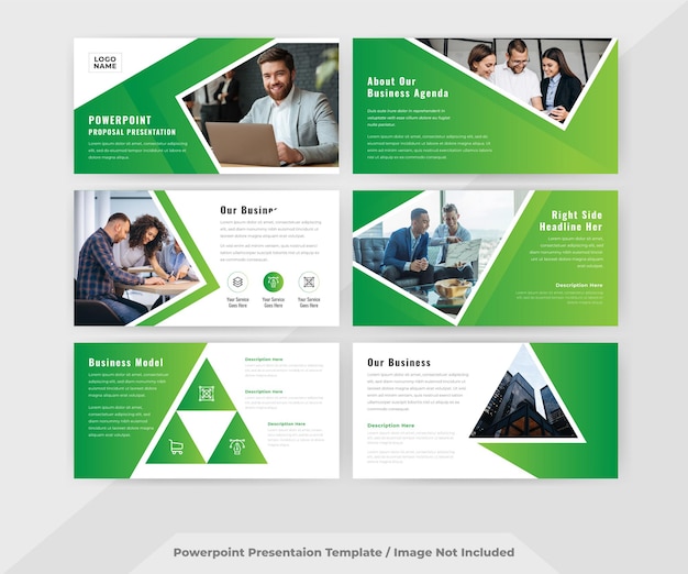 Vector diapositivas de presentación de negocios empresa corporativa diapositiva de powerpoint de negocios