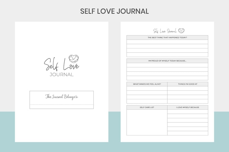 Vector diario de amor propio kdp interior
