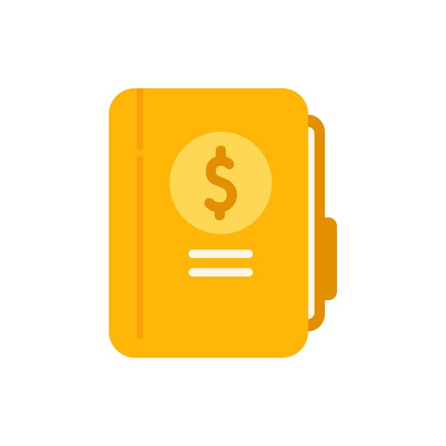 Diario de dinero amarillo con el signo de dólar que representa la gestión financiera