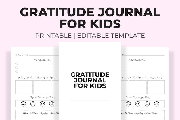 Diario de gratitud para niños