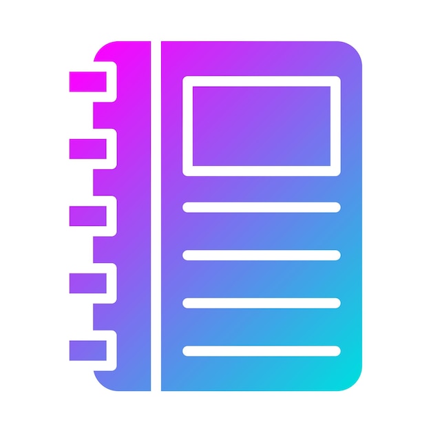 Diario de ilustraciones de diseño de íconos vectoriales
