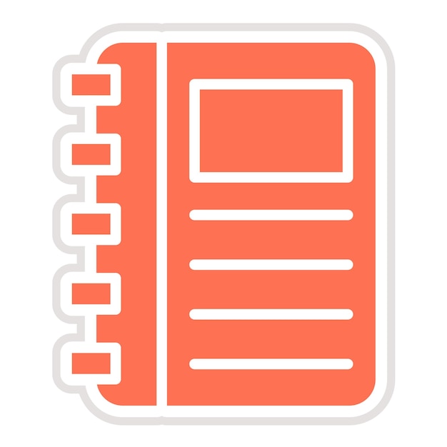 Diario de ilustraciones de diseño de íconos vectoriales