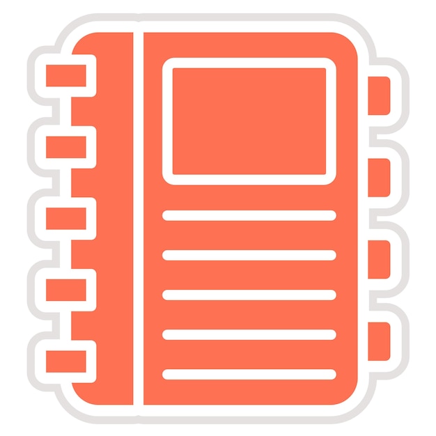 Diario de ilustraciones de diseño de íconos vectoriales