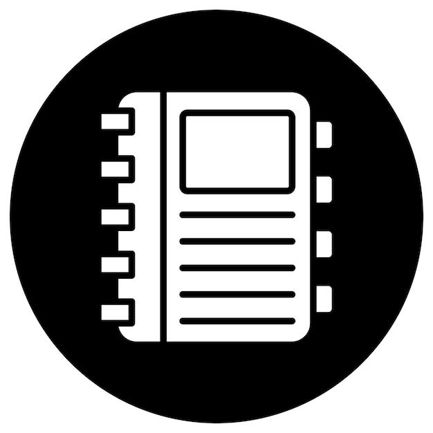 Diario de ilustraciones de diseño de íconos vectoriales