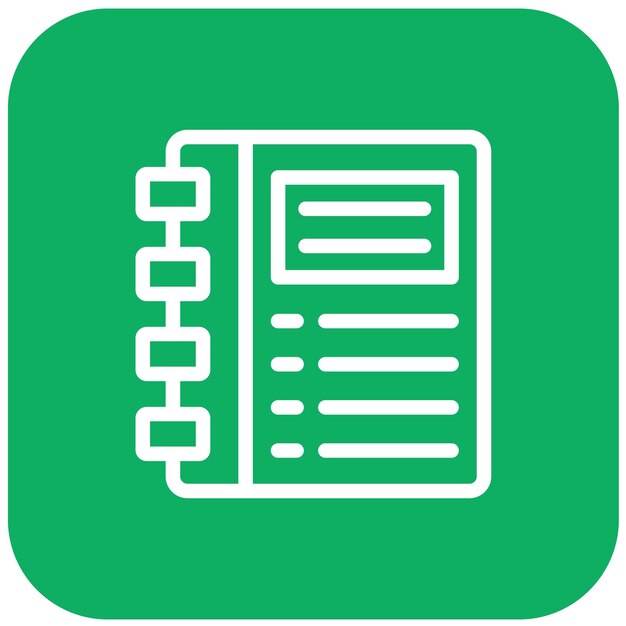 Diario de ilustraciones de diseño de íconos vectoriales