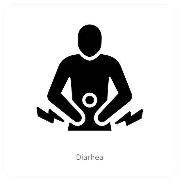 la diarrea y el concepto de icono
