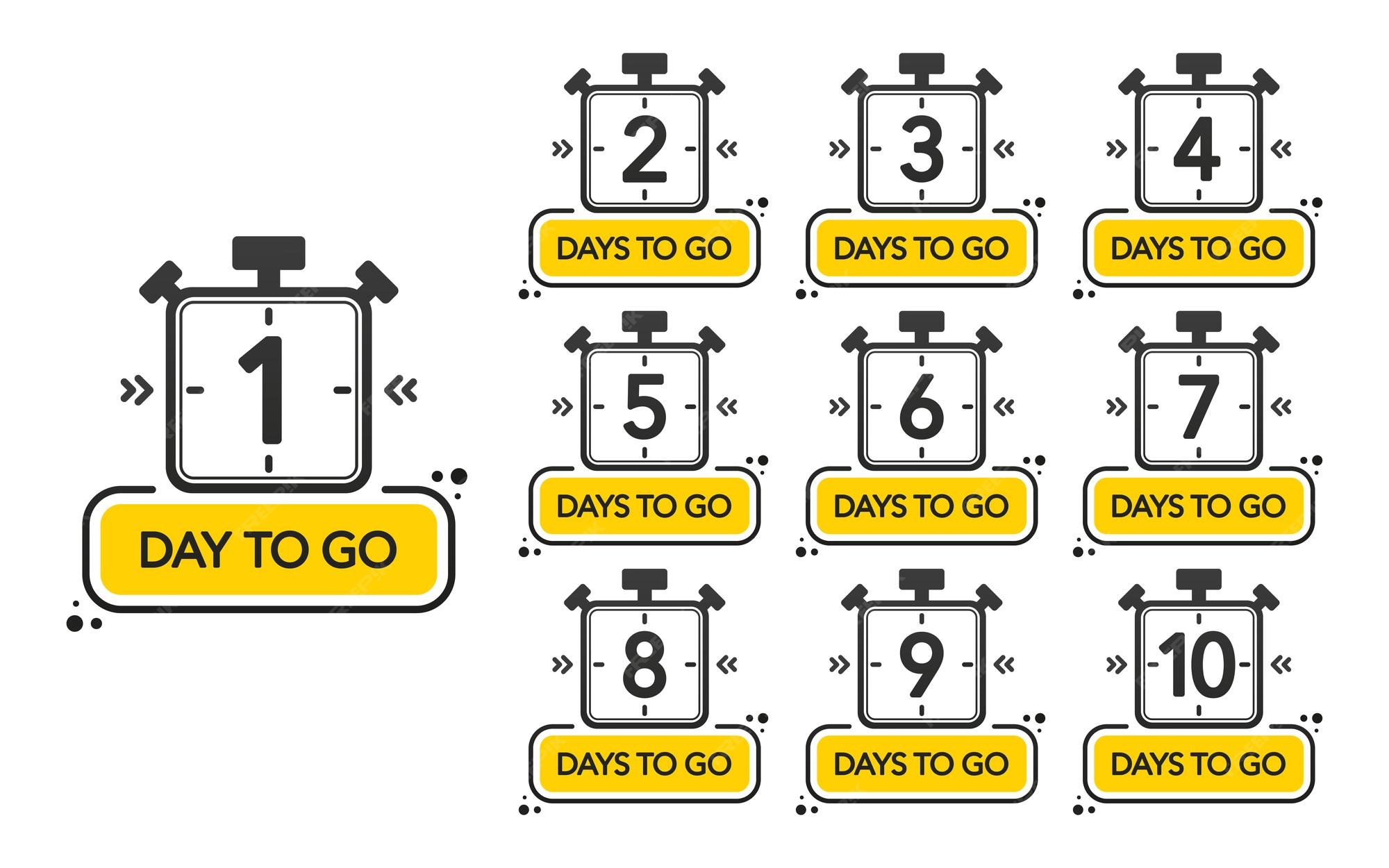 Días de cuenta regresiva para el evento venta de pancartas tiempo de