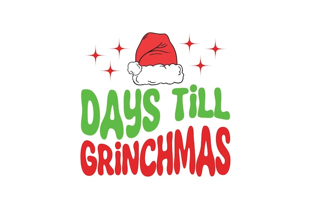 Vector días hasta grinchmas