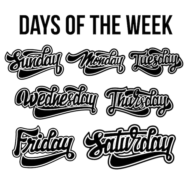 días de la semana letras