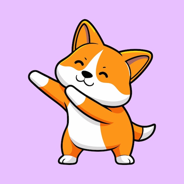El dibujado de Corgi Dabbing