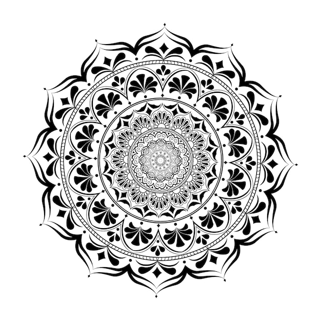 Vector dibujado a mano abstracto mandala transparente página de libro para colorear para niños y adultos arte vectorial premium