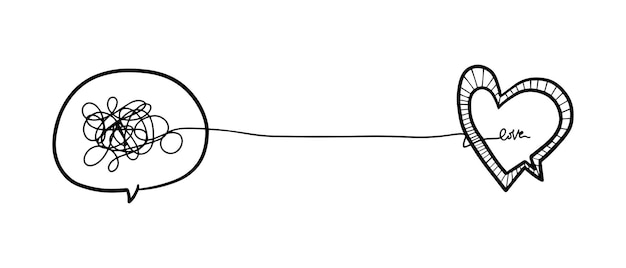 Dibujado a mano de bosquejo de garabatos de enredo Ilustración de vector de garabato abstracto