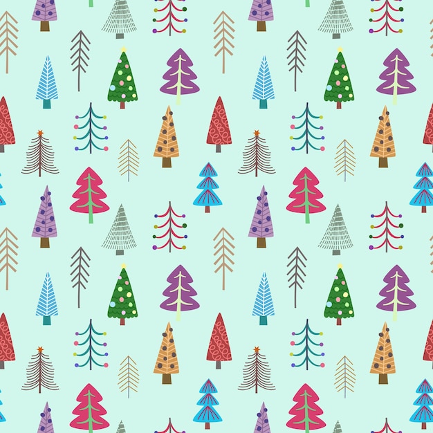 Dibujado a mano colorido fondo navideño Perfecta compenetración