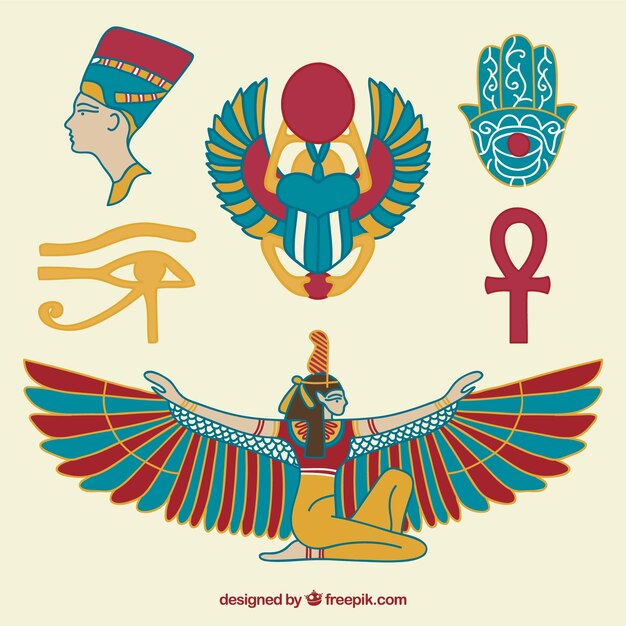 Dibujado a mano la cultura egipcia