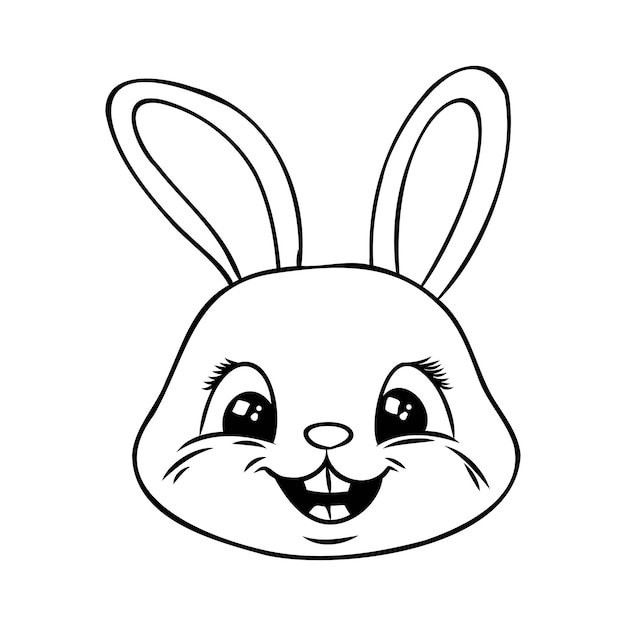 Dibujado a mano Cute Bunny vector ilustración diseño de impresión conejo niños imprimir en camiseta