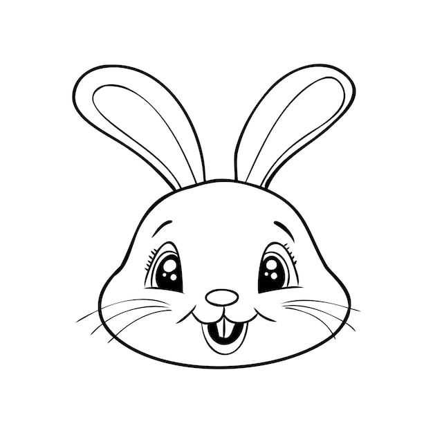 Dibujado a mano Cute Bunny vector ilustración diseño de impresión conejo niños imprimir en camiseta