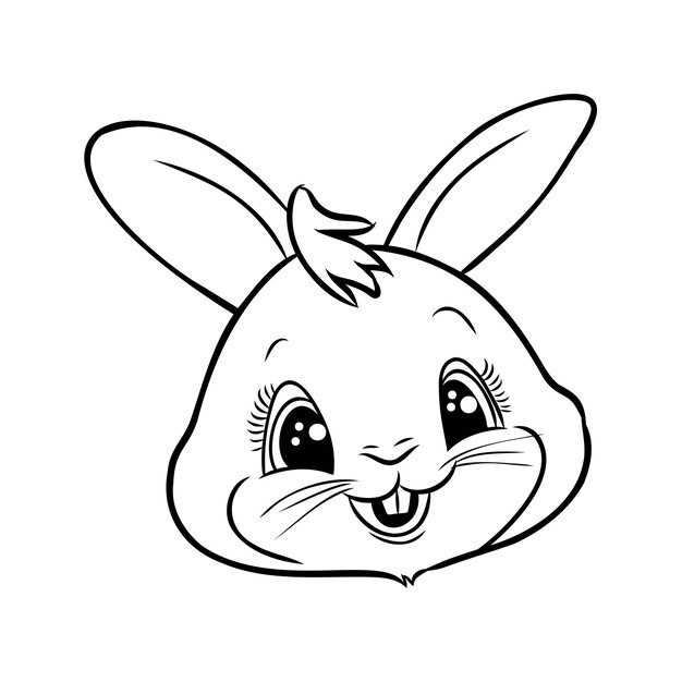 Dibujado a mano Cute Bunny vector ilustración diseño de impresión conejo niños imprimir en camiseta