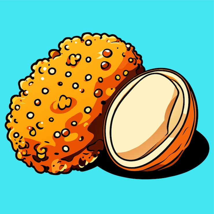Vector dibujado a mano deliciosa ilustración de croquetas