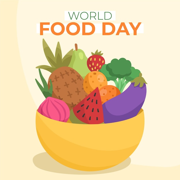 Dibujado a mano día mundial de la alimentación