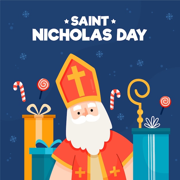 Dibujado a mano día de san nicolás