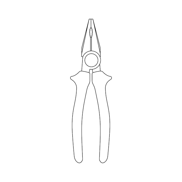 Dibujado a mano Dibujo de niños dibujos animados Ilustración vectorial combinación de pinzas icono aislado en blanco