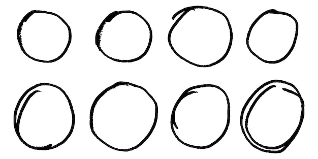 Dibujado a mano dibujos animados círculo línea vector ilustración doodle estilo de boceto para el diseño de concepto