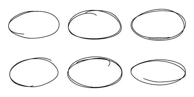 Dibujado a mano dibujos animados círculo línea vector ilustración doodle estilo de boceto para el diseño de concepto
